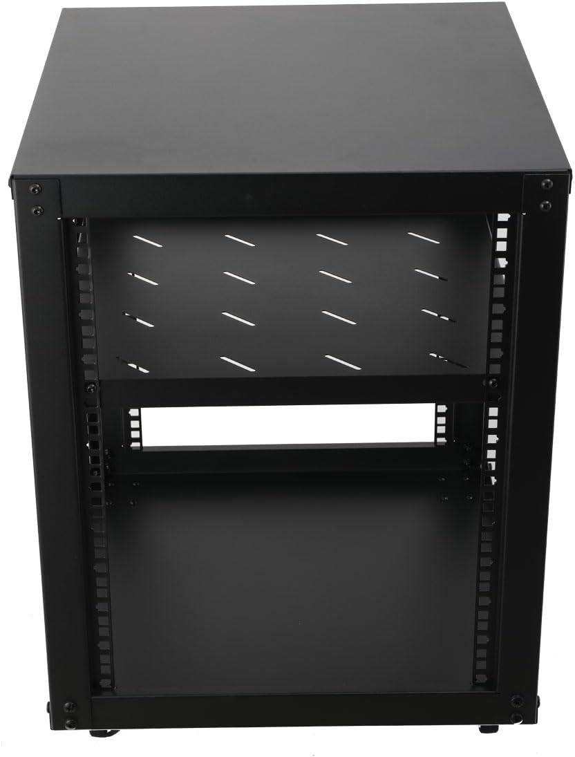 12U Open Frame Server Rack 19 Inch Mobile Rack with Wheels