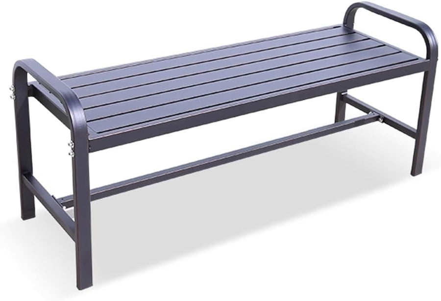 125cm Metal Garden Bench Weatherproof Outdoor Patio Park Seat