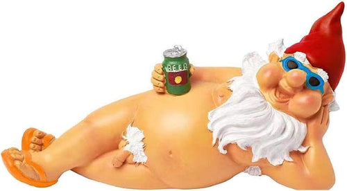 Funny Naughty Garden Gnome Couple Resin Outdoor Lawn Decor