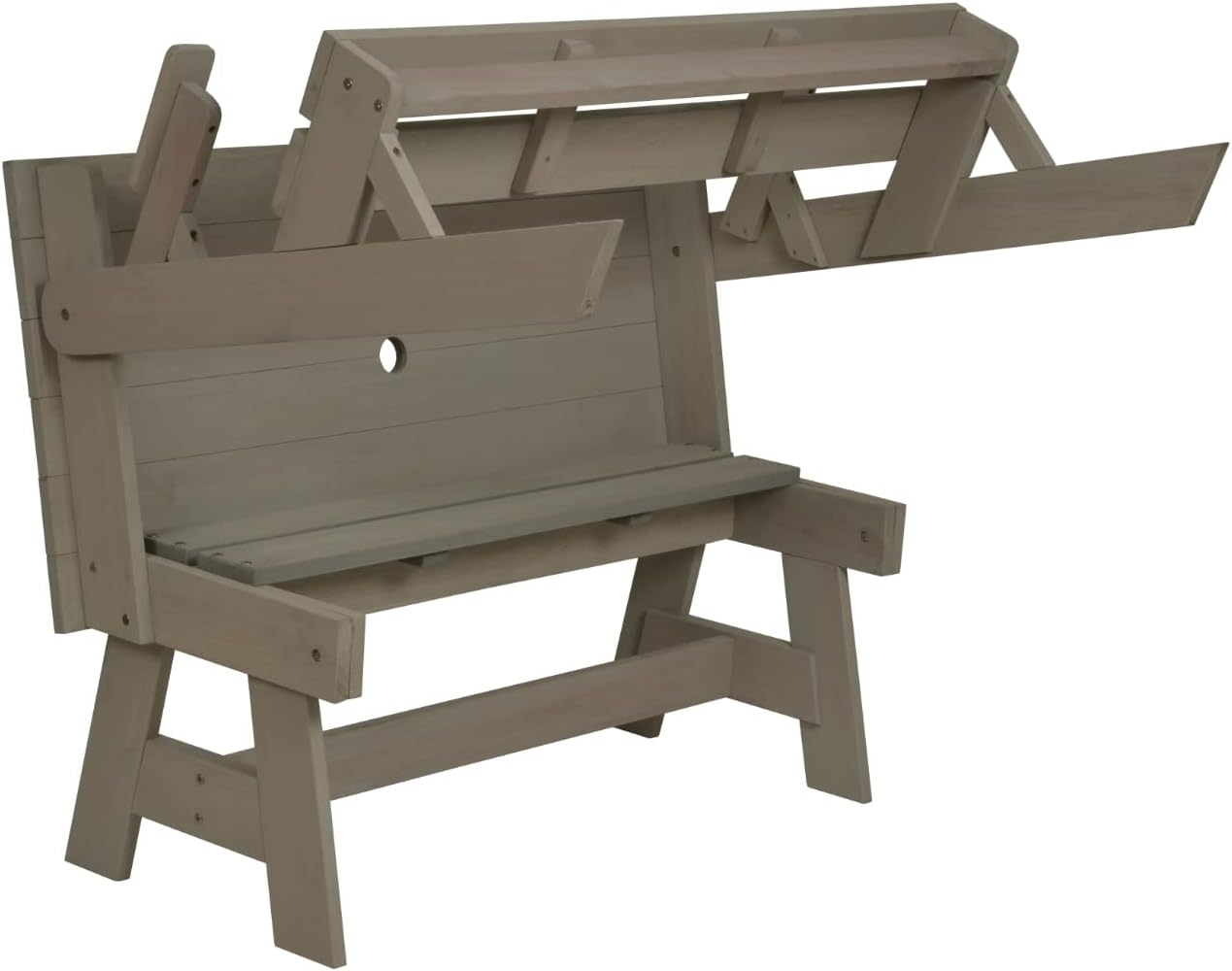 2 in 1 Wooden Picnic Table Bench Folding Garden Seat Eucalyptus