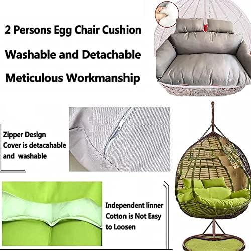 Double Egg Chair Cushion Waterproof 2 Seater Head Pillow