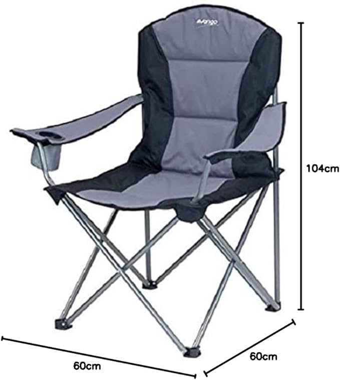 XL Padded Camping Chair 180kg Extra Wide Folding