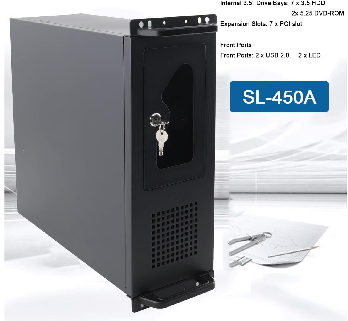 4U Wall Mount Network Cabinet Locking Door Server Rack