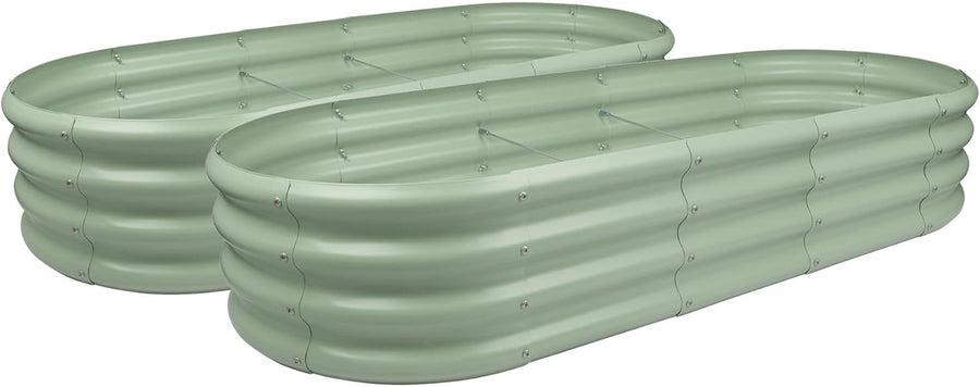 Large Raised Garden Bed Set 2 Steel Planter 180x90cm