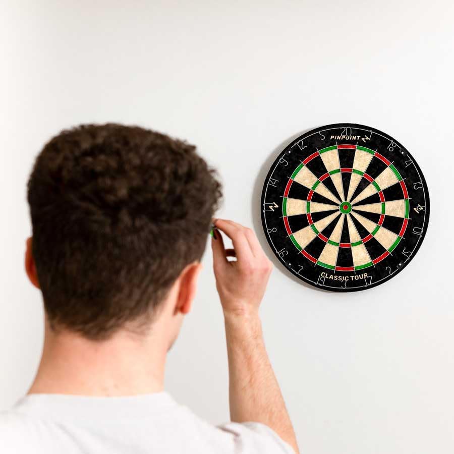 Beginner Bristle Dartboard 46cm Sisal Training Board Slim Wire