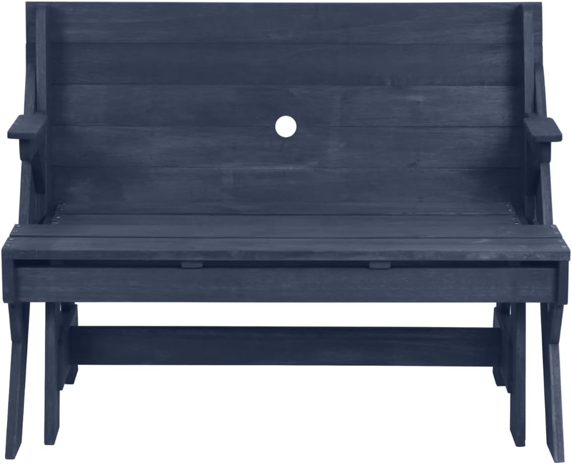 Convertible Picnic Table Bench 2 in 1 Wooden Garden Seat