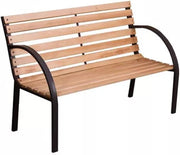 3 Seater Wooden Garden Bench Pine Outdoor Patio Seat w/Cover