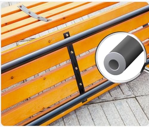 Outdoor Metal Garden Bench Patio Park Bench with Armrests 120cm