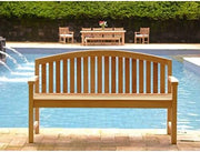 4ft Teak Garden Bench Solid Wood Outdoor Patio Seat