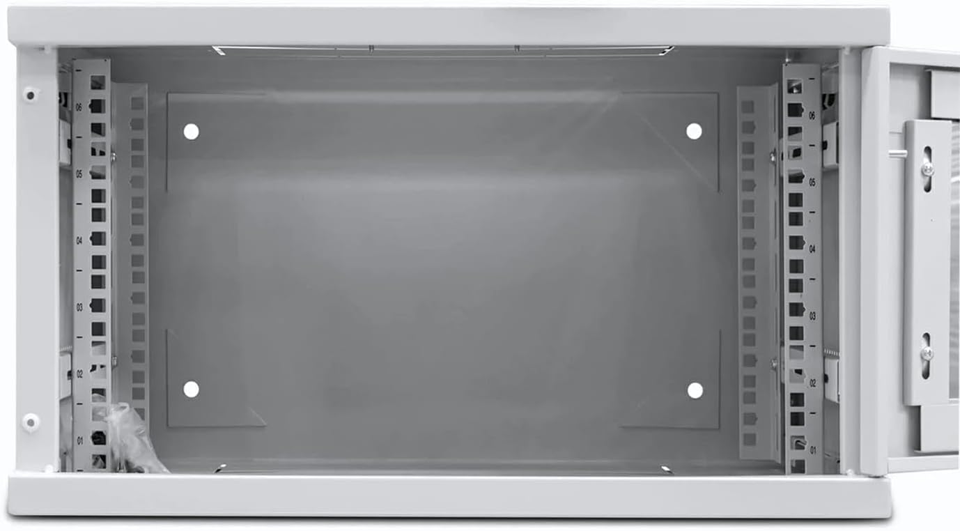 6U 19in Wall Mounted Server Rack Cabinet Glass Door