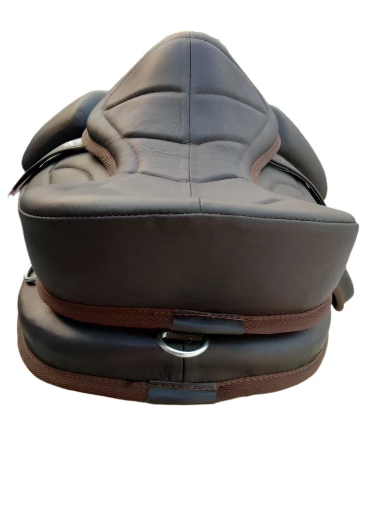 Brown Leather Freemax Treeless Saddle 16 Inch Memory Foam