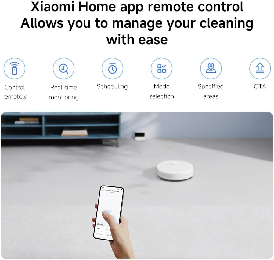 Robot Vacuum Mop 5000Pa LiDAR Mapping WiFi App Pet Hair