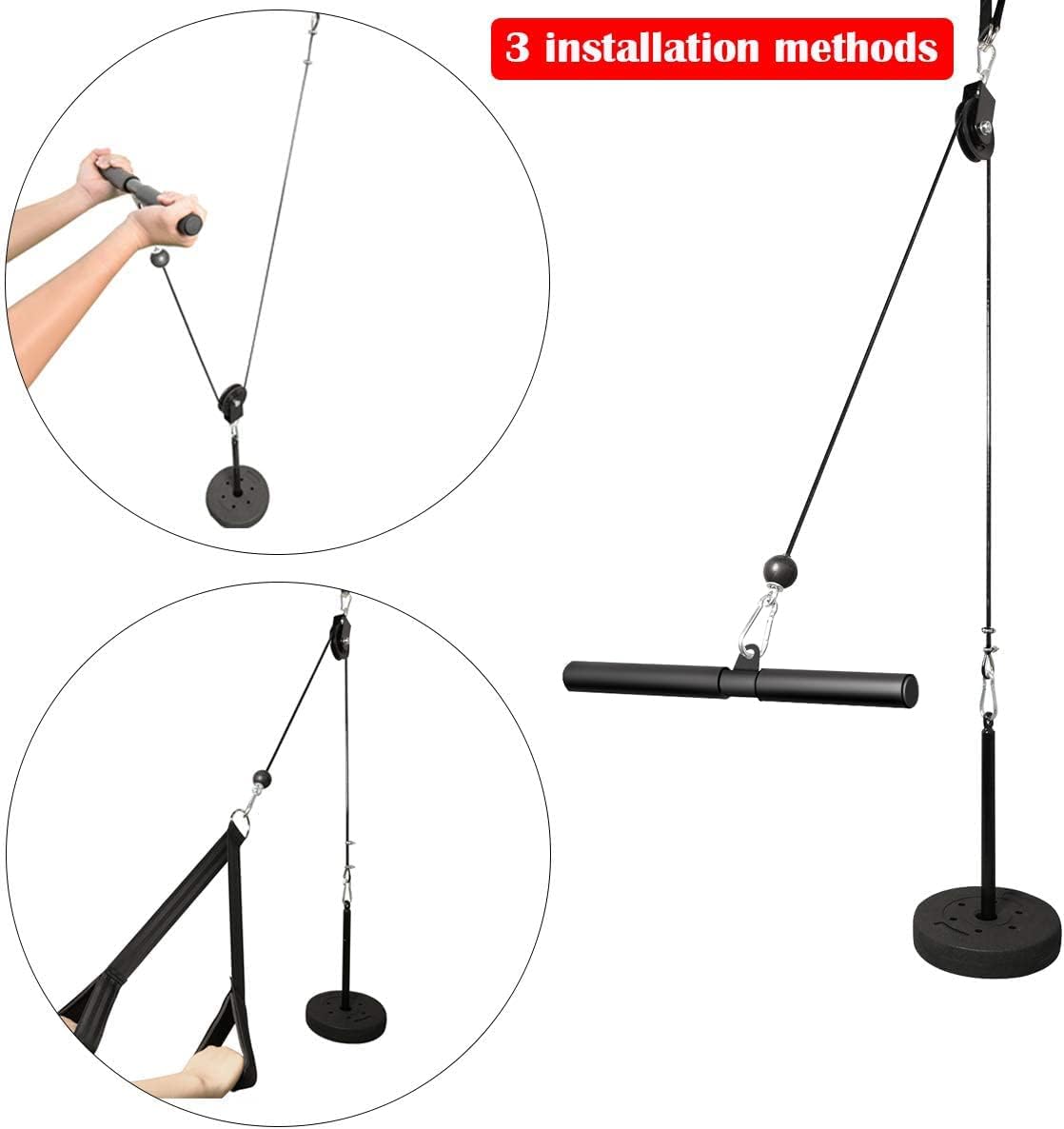 Home Gym Cable Pulley System LAT Pulldown Arm Strength Trainer