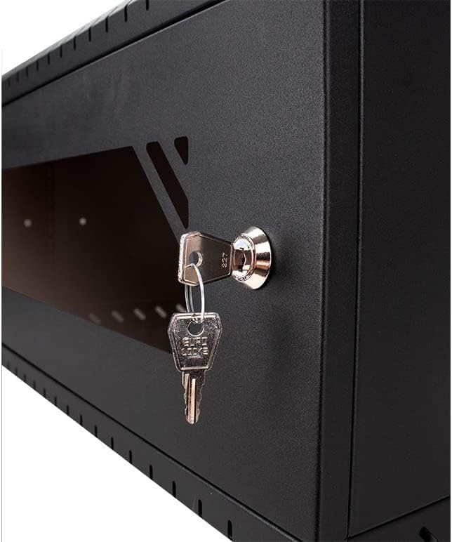 4U 19 Inch Rack Cabinet 450mm Black Glass Door Steel