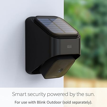 Solar Panel Mount for Outdoor Security Camera Black
