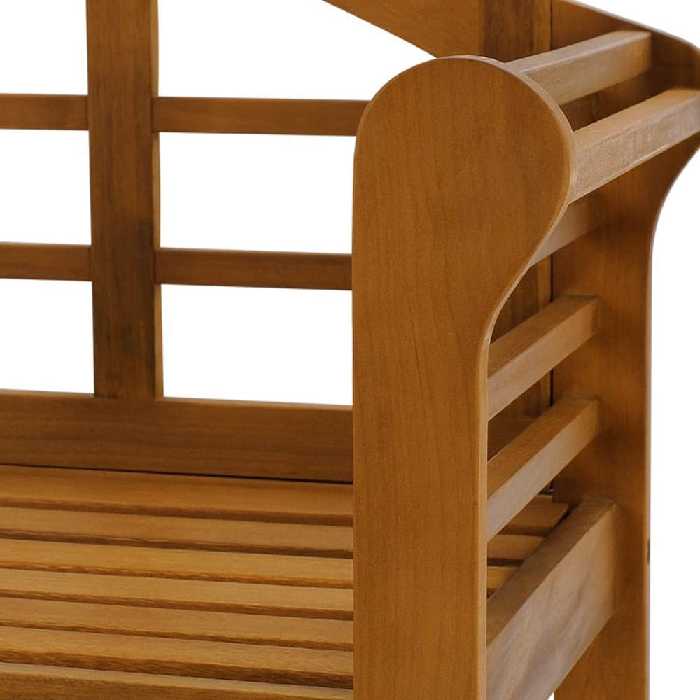 2 Seater Wooden Garden Bench 135cm Eucalyptus Outdoor Patio Bench