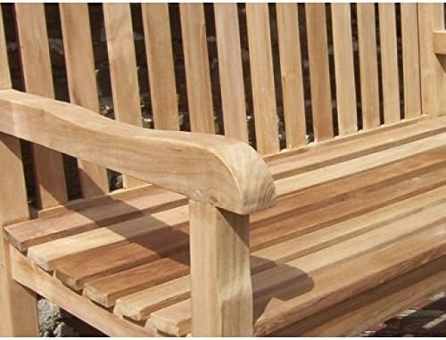 5ft Teak Garden Bench Solid Wood Outdoor Patio Park Seat