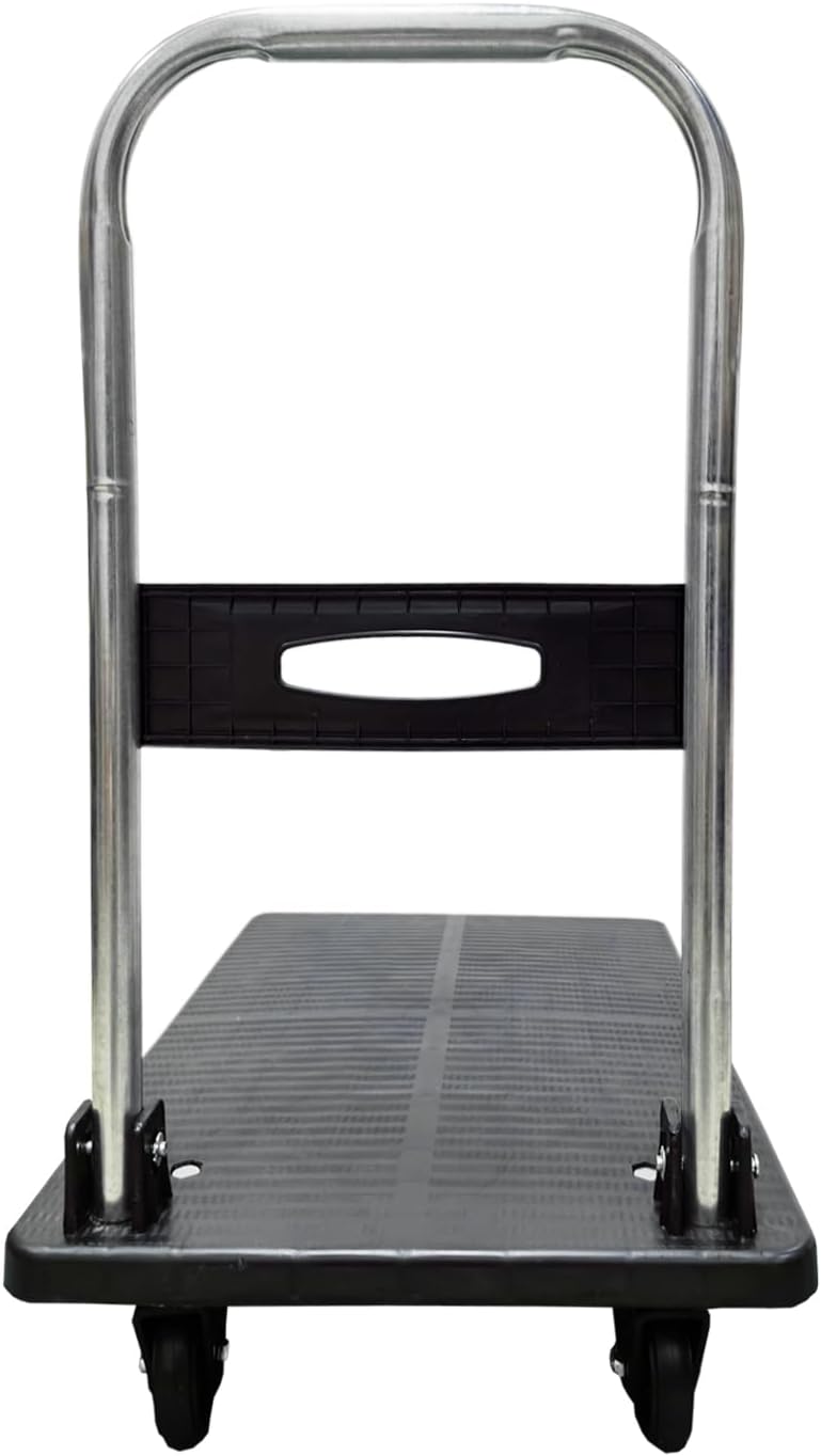 140KG Folding Platform Trolley Flatbed Cart Swivel Wheels
