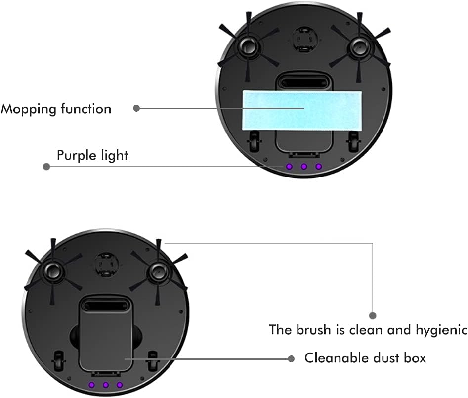 3 in 1 Robot Vacuum Cleaner Strong Suction Quiet Auto Recharge Slim