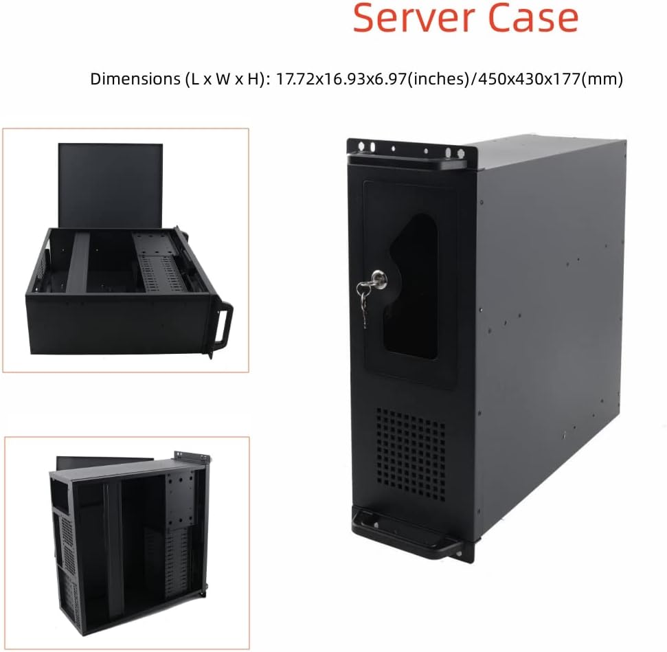 4U Wall Mount Network Cabinet Locking Door Server Rack