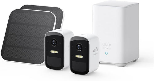 Wireless Outdoor Security Camera 2 Cam Solar Kit No Fee