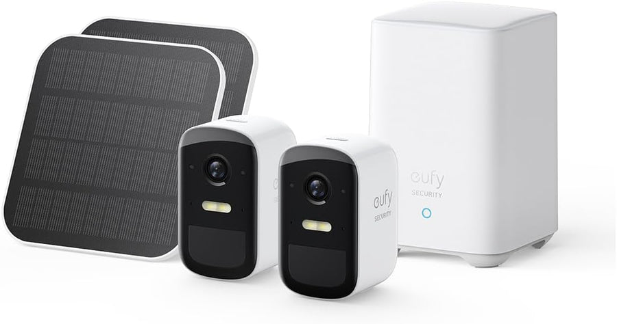 Wireless Outdoor Security Camera 2 Cam Solar Kit No Fee