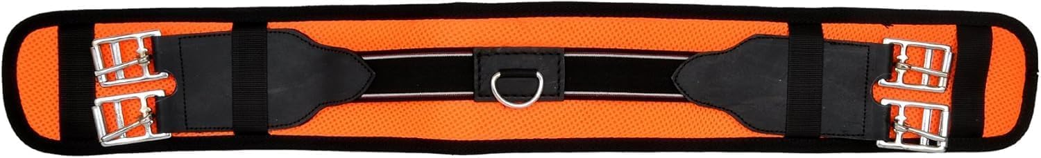 Treeless Horse Saddle 15 Inch Orange Synthetic Suede