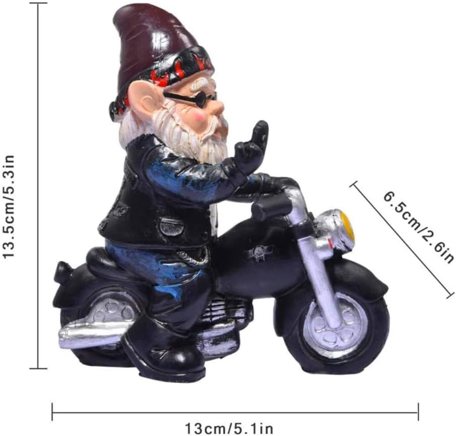 Funny Garden Gnome Statue Naughty Resin Outdoor Lawn Decor