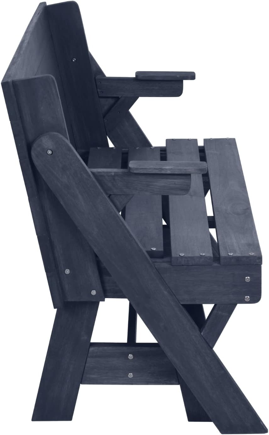 Convertible Picnic Table Bench 2 in 1 Wooden Garden Seat