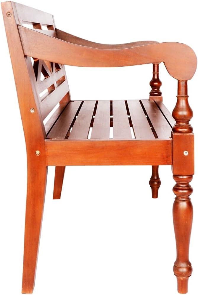 Mahogany Wooden Garden Bench 98cm Outdoor Patio Batavia Seat