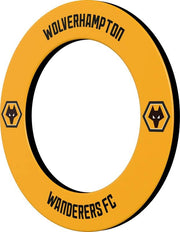 Football Dartboard Surround Black Crest Rubber Wall Protector