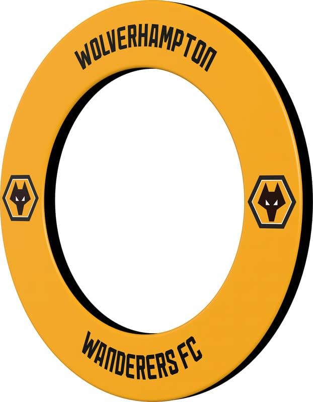 Football Dartboard Surround Black Crest Rubber Wall Protector