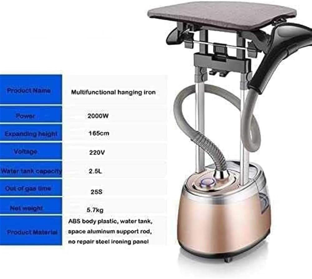 Upright Garment Steamer 2000W 1.7L Tank 6 Levels Heavy Duty