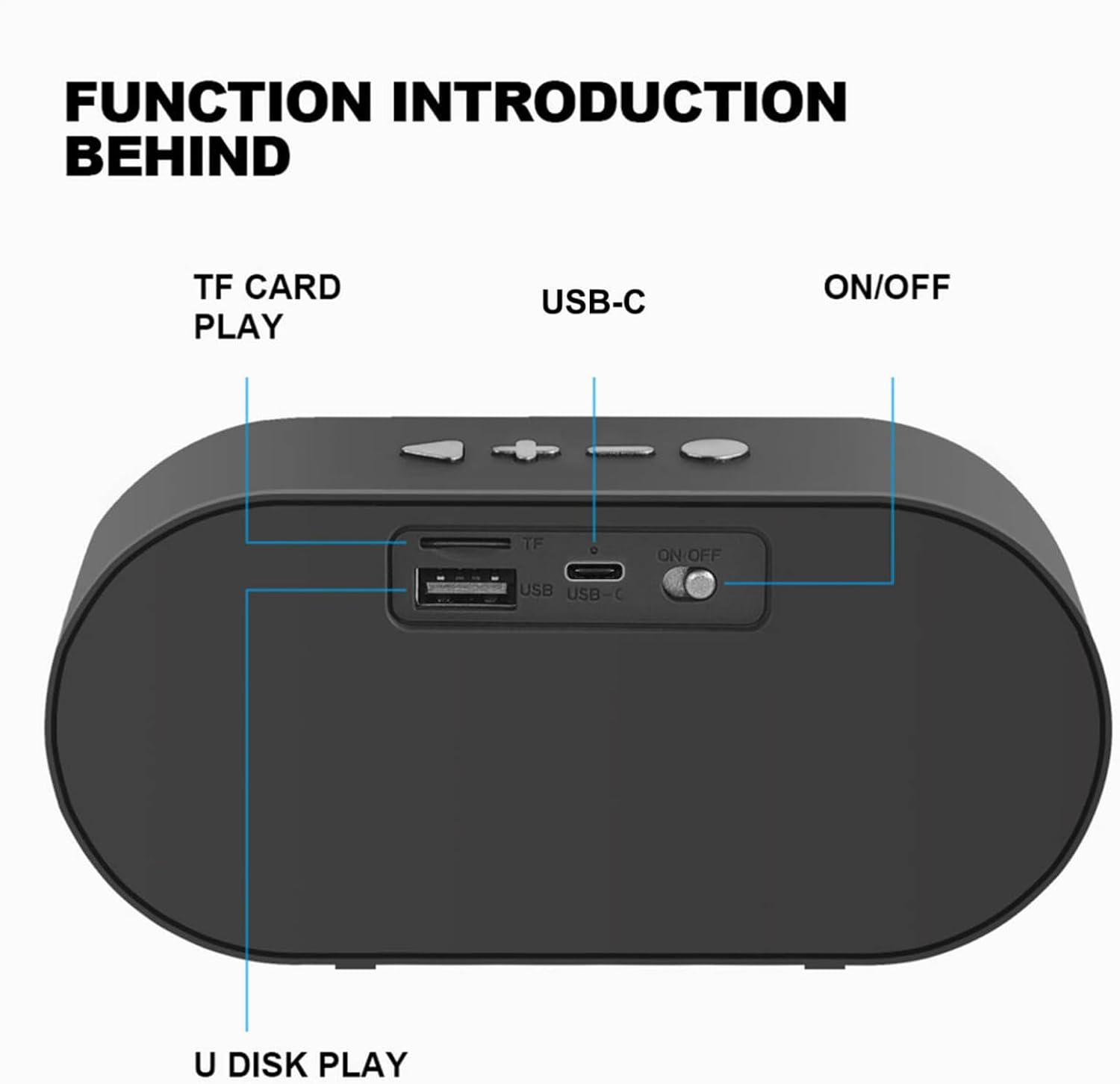 Mini Portable Bluetooth Speaker 5.3 Stereo Bass 15H TF USB