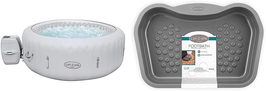 Inflatable Hot Tub 4-6 Person 140 AirJet LED Spa Freeze Shield Set