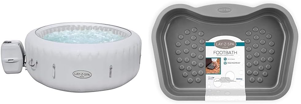 Inflatable Hot Tub 4-6 Person 140 AirJet LED Spa Freeze Shield Set