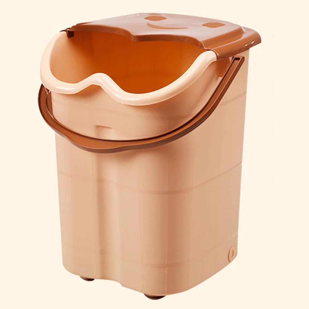 Calf Soaking Foot Bath Tub Deep Spa Bucket with Wheels Drain