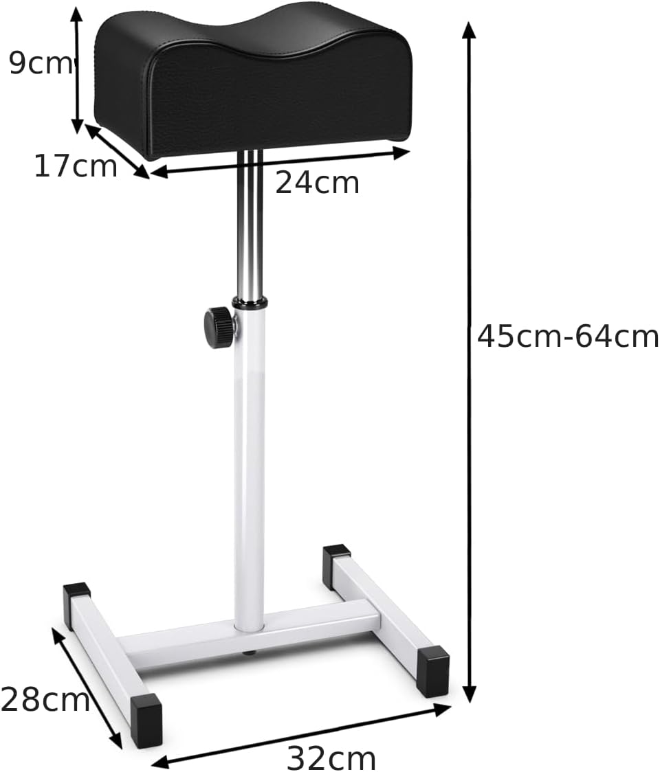 Adjustable Pedicure Foot Rest Stool Cushion Salon Spa Nail Stand