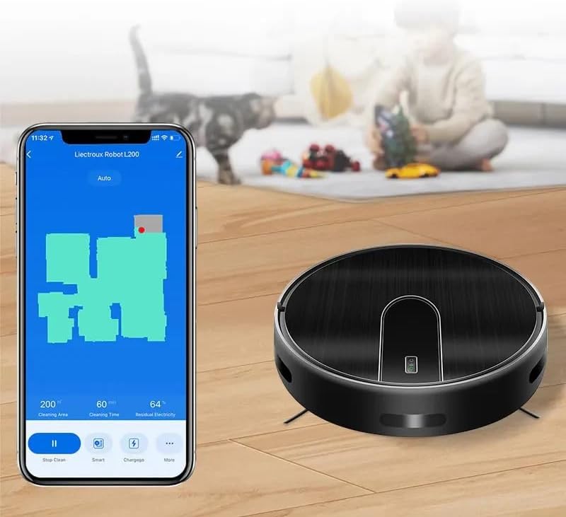 Robot Vacuum 4000Pa Smart Mapping WiFi App Long Runtime Clean