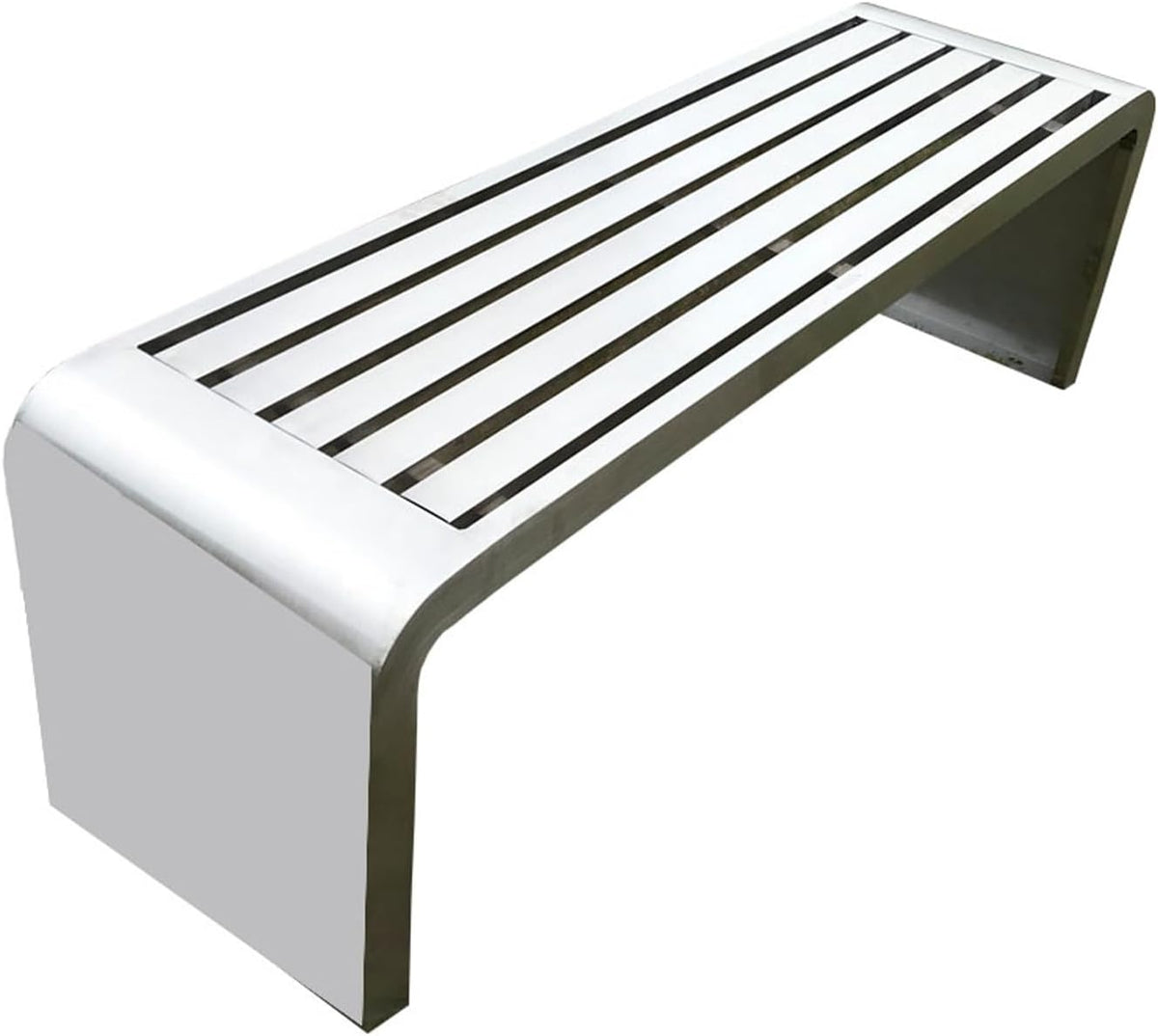 Stainless Steel Garden Bench Outdoor Patio Seat Backless 3 Seater
