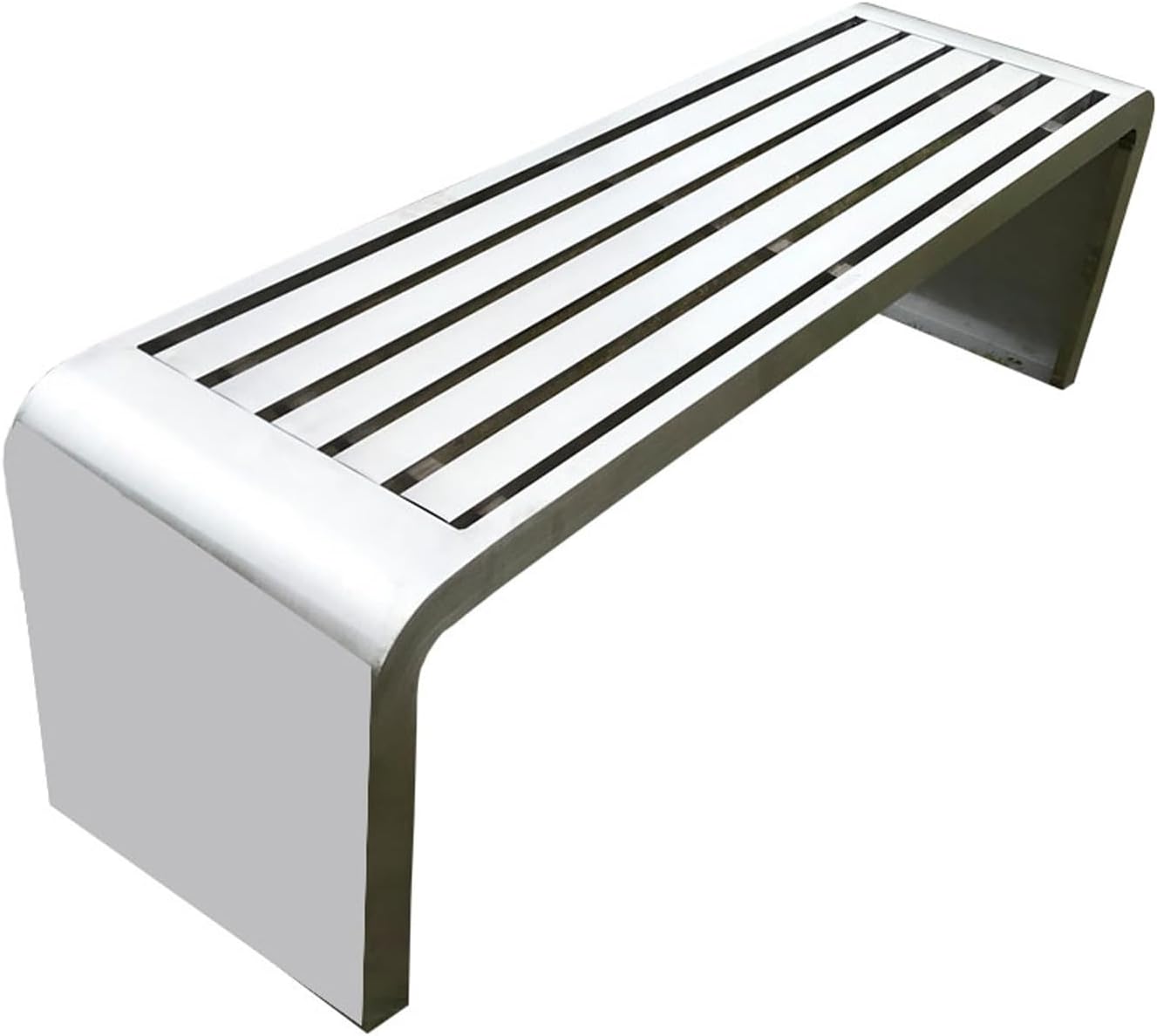 Stainless Steel Outdoor Bench Backless Patio Garden Seat 150cm