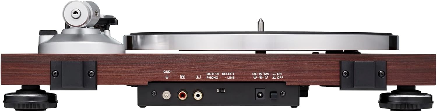 Manual Belt-Drive Turntable 33/45 RPM with Bluetooth & Rosewood Finish