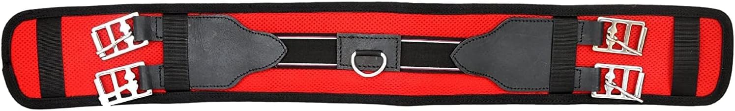 Treeless Horse Saddle 17 Inch Red Synthetic Lightweight Seat
