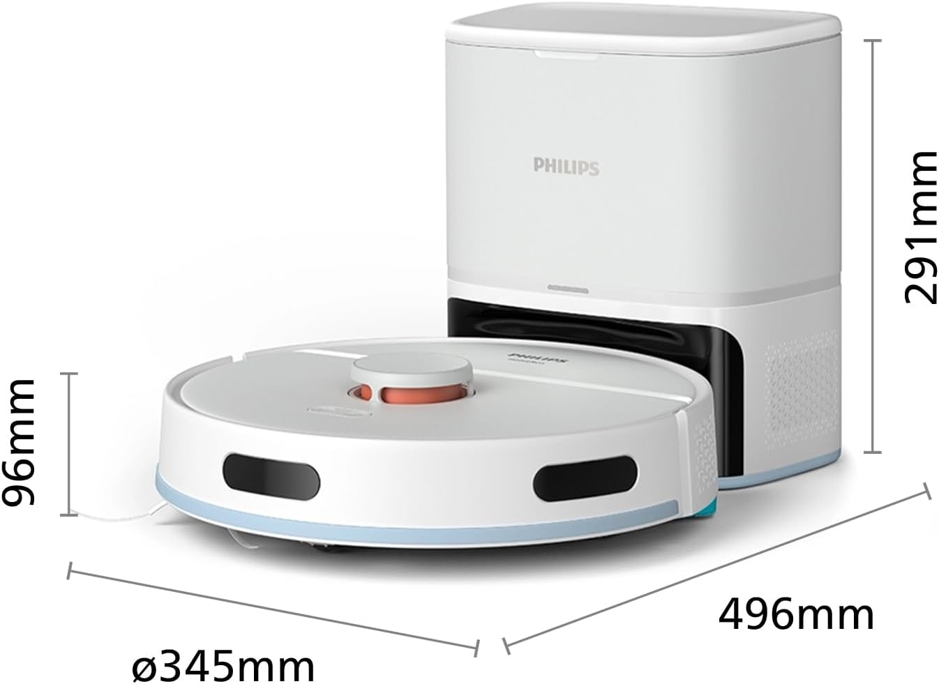 Robot Vacuum Mop 2700Pa Laser Mapping Auto Empty 70 Days App