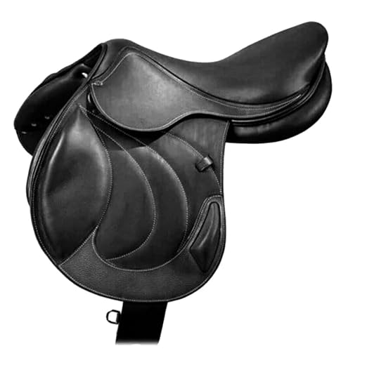 Handmade English Leather Jumping Saddle 14 Inch Brown