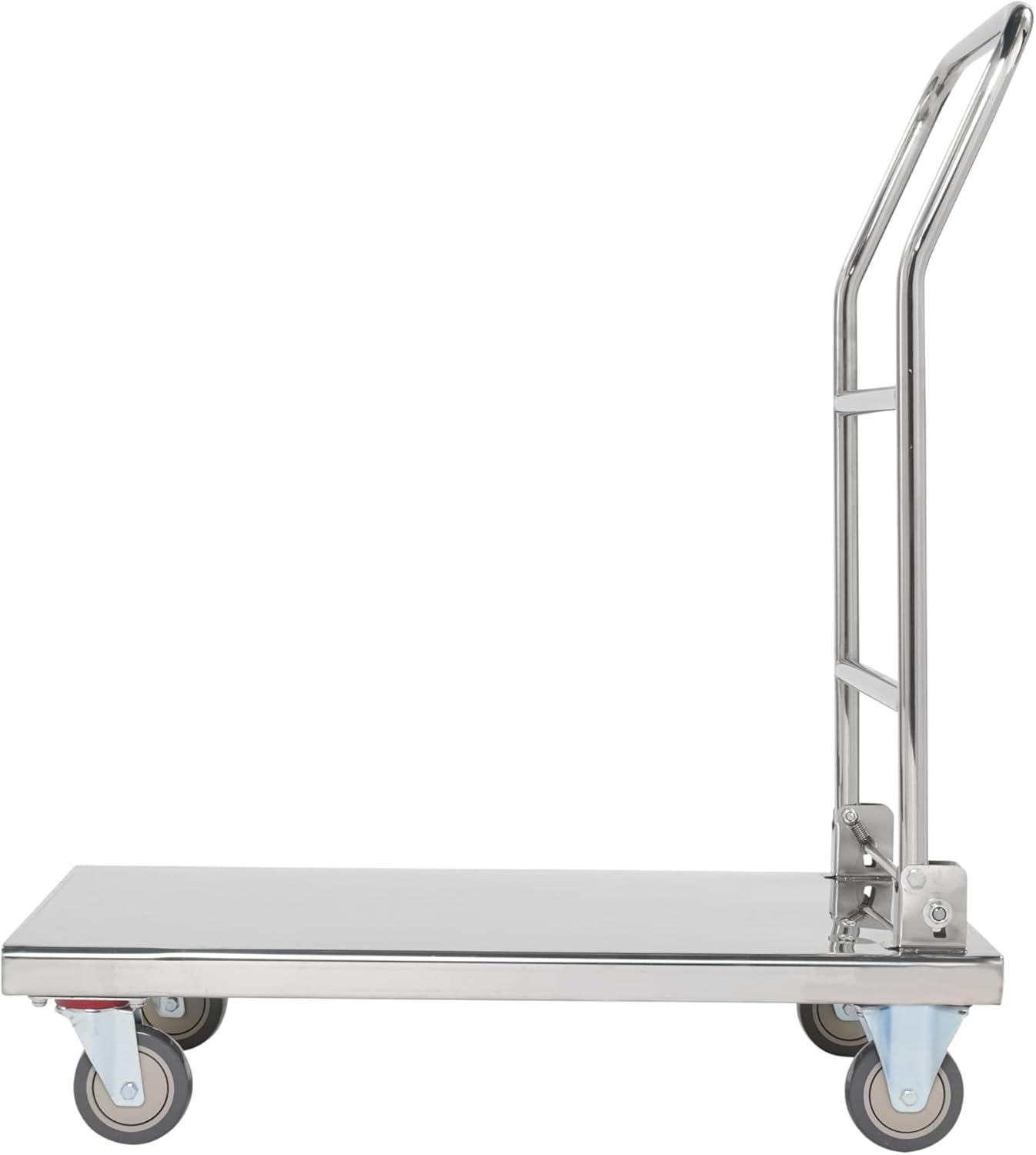 150KG Stainless Steel Platform Trolley Folding Handle