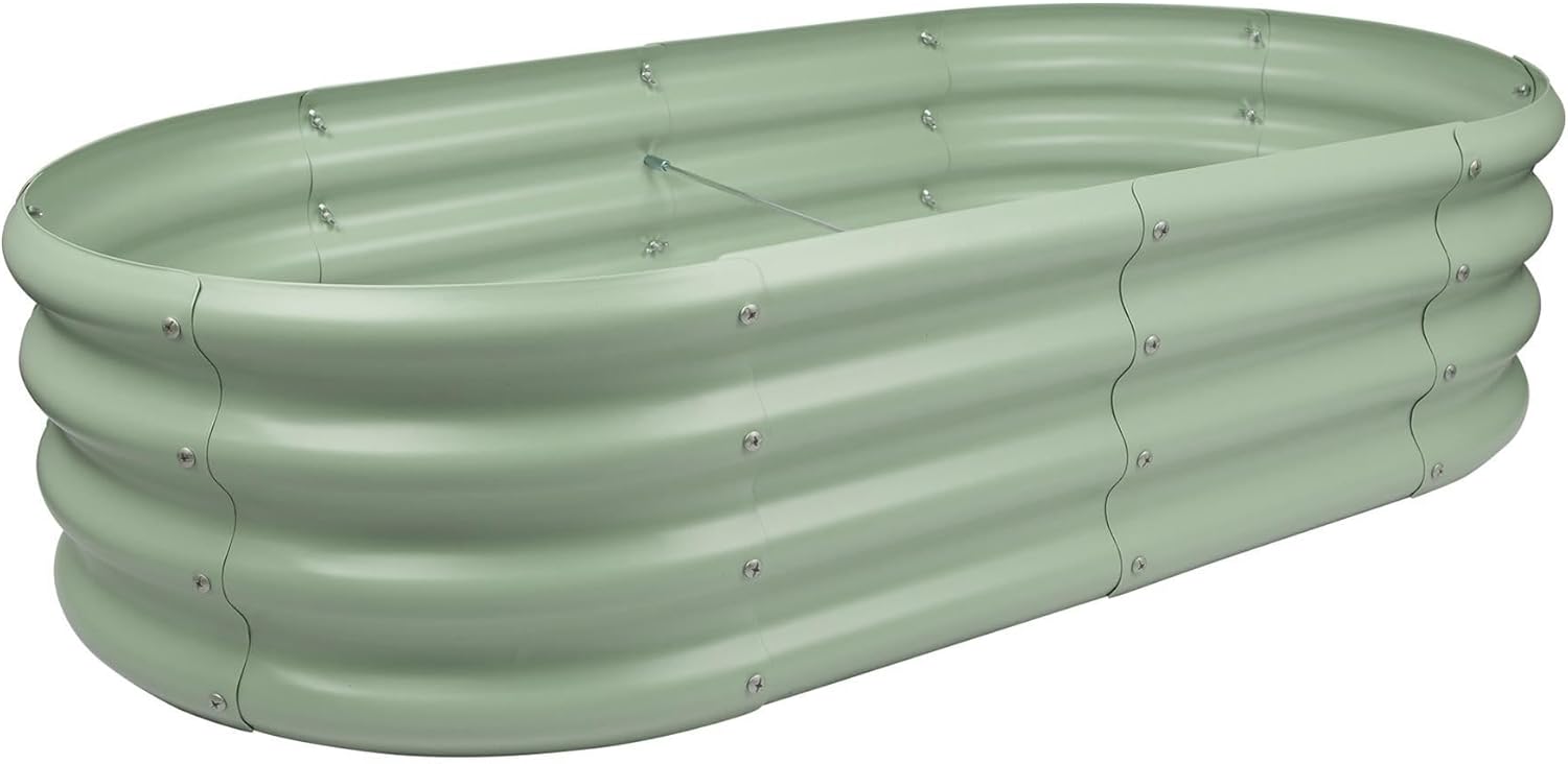 Raised Garden Bed Set 2 Galvanised Steel Planter 120x60cm