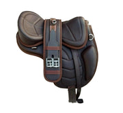 Brown Leather Treeless Saddle 16 Inch Memory Foam Fit
