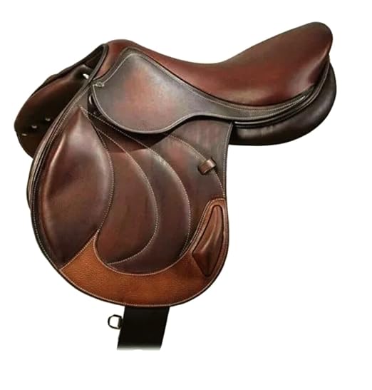 Handmade English Leather Jumping Saddle 17 Inch Black
