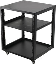12U Open Frame Network Rack 19 Inch Floor Standing with Wheels